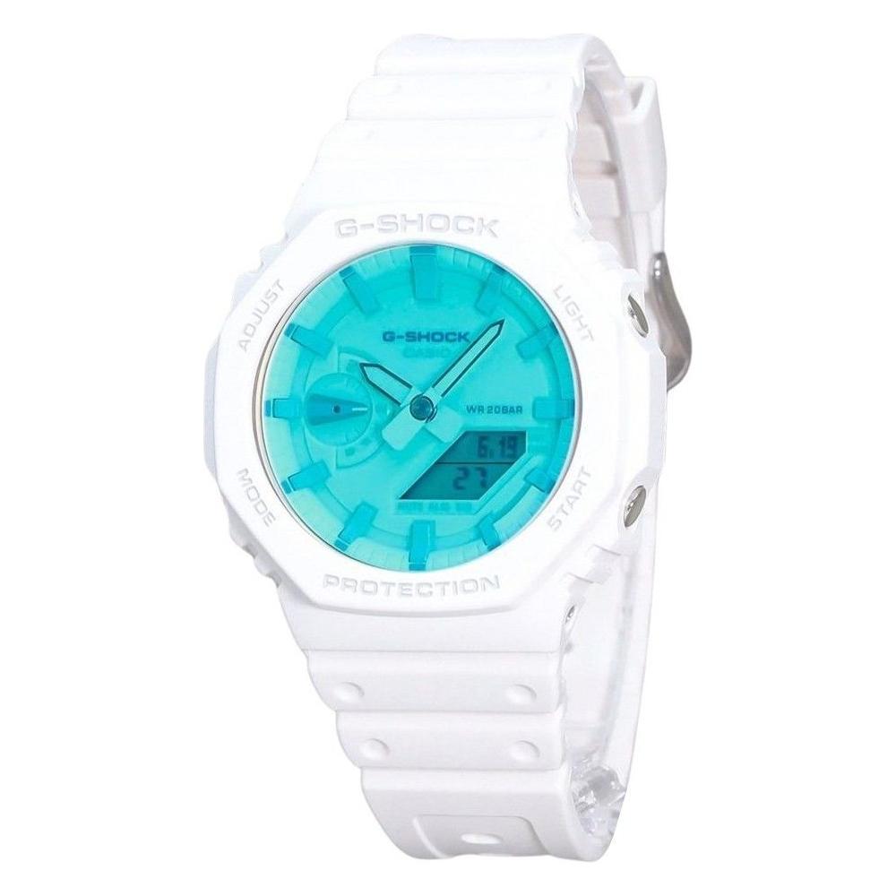 Casio G-Shock GA-2100TL-7A: White Resin Strap Multicolor Dial Quartz Men's Watch