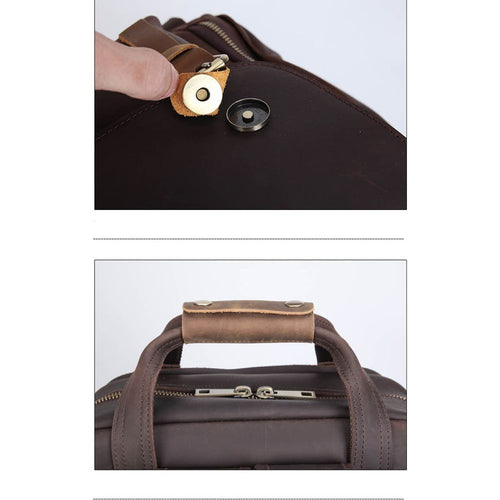 Load image into Gallery viewer, The Gaetano | Large Leather Backpack Camera Bag with Tripod Holder
