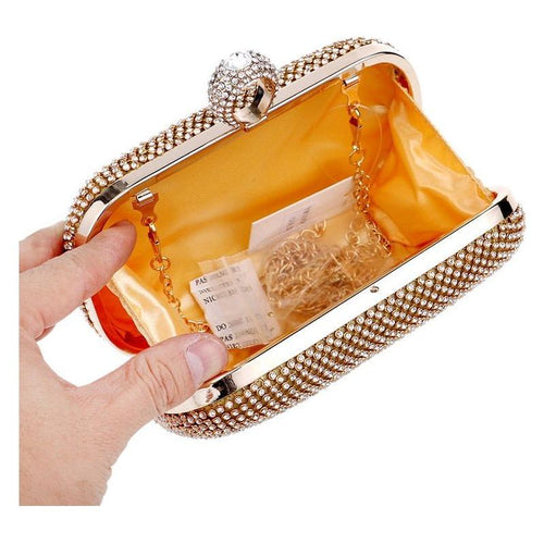 Load image into Gallery viewer, Evening Clutch Bags Diamond-Studded Evening Bag With Chain Shoulder
