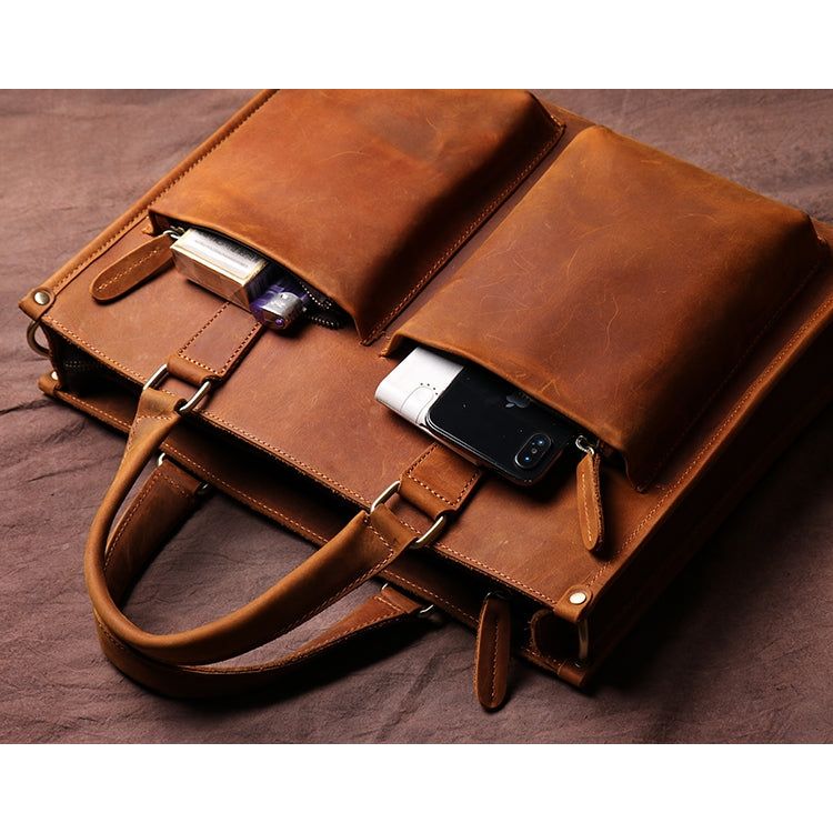 Dagmar Leather Briefcase | Vintage Leather Messenger Bag