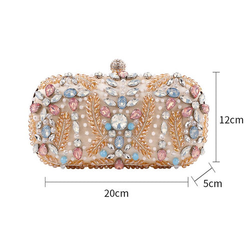 Load image into Gallery viewer, Crystal Clutch Bag for Wedding Party Luxury Rhinestone Clutch Purse
