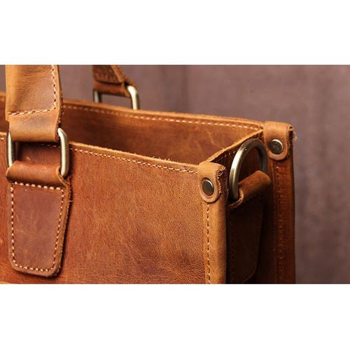 Load image into Gallery viewer, Dagmar Leather Briefcase | Vintage Leather Messenger Bag
