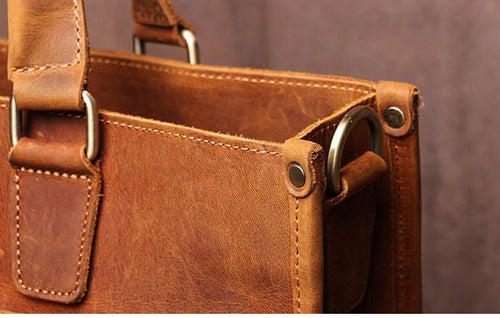Load image into Gallery viewer, The Dagmar Leather Briefcase | Vintage Leather Messenger Bag
