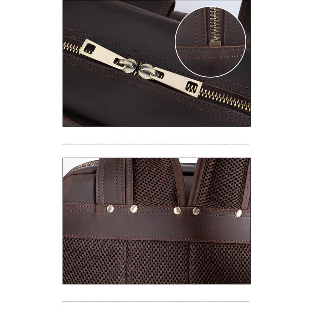 The Gaetano | Large Leather Backpack Camera Bag with Tripod Holder