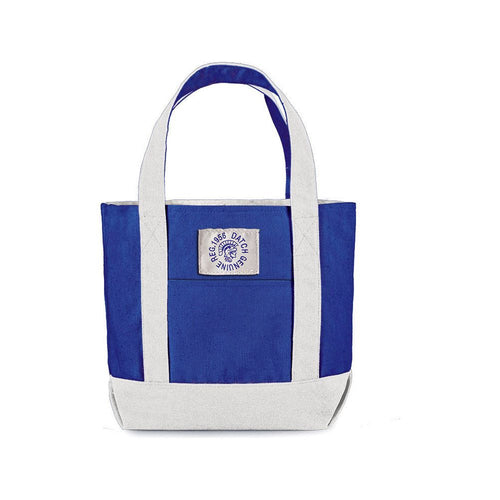 Load image into Gallery viewer, Mini Bag in Cotone con doppio manico - Colore Bianco/Blu - Dimensioni: cm 30 x 23 x 10-0
