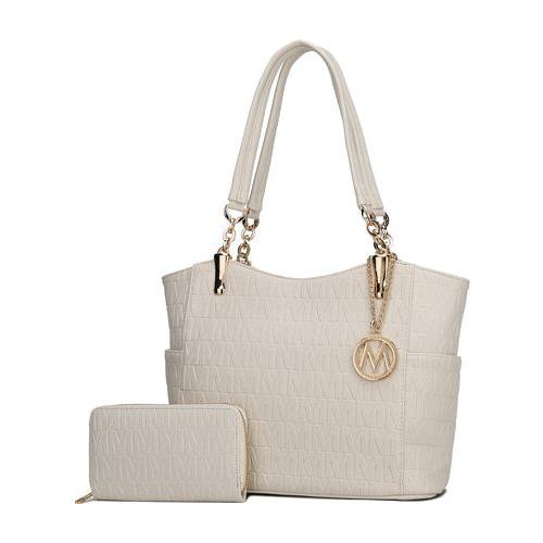 Allison 2 PCS Tote & Wallet Handbag Vegan Leather Women