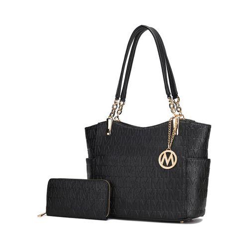 Load image into Gallery viewer, Allison 2 PCS Tote &amp; Wallet Handbag Vegan Leather Women
