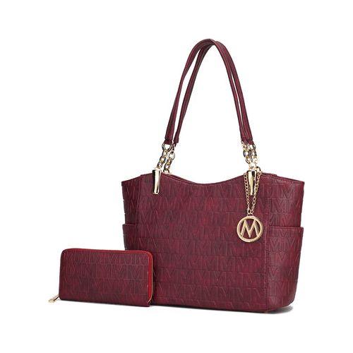 Allison 2 PCS Tote & Wallet Handbag Vegan Leather Women