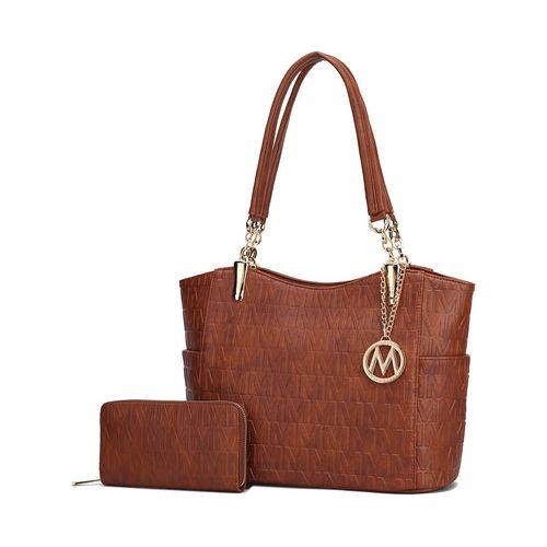 Allison 2 PCS Tote & Wallet Handbag Vegan Leather Women