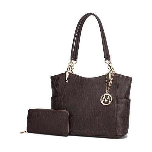 Allison 2 PCS Tote & Wallet Handbag Vegan Leather Women