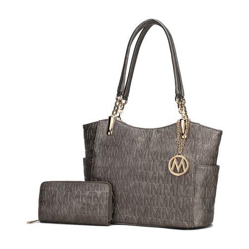 Allison 2 PCS Tote & Wallet Handbag Vegan Leather Women