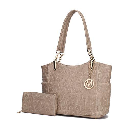 Allison 2 PCS Tote & Wallet Handbag Vegan Leather Women
