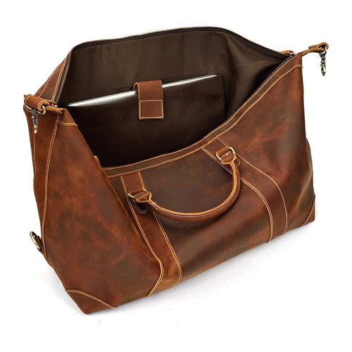 Load image into Gallery viewer, Eira Duffle Bag | Vintage Leather Weekender: The Pinnacle of Elegance
