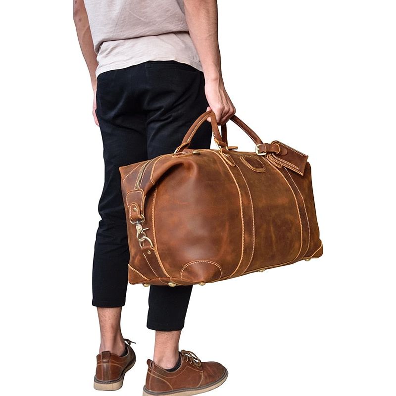 Eira Duffle Bag | Vintage Leather Weekender: The Pinnacle of Elegance