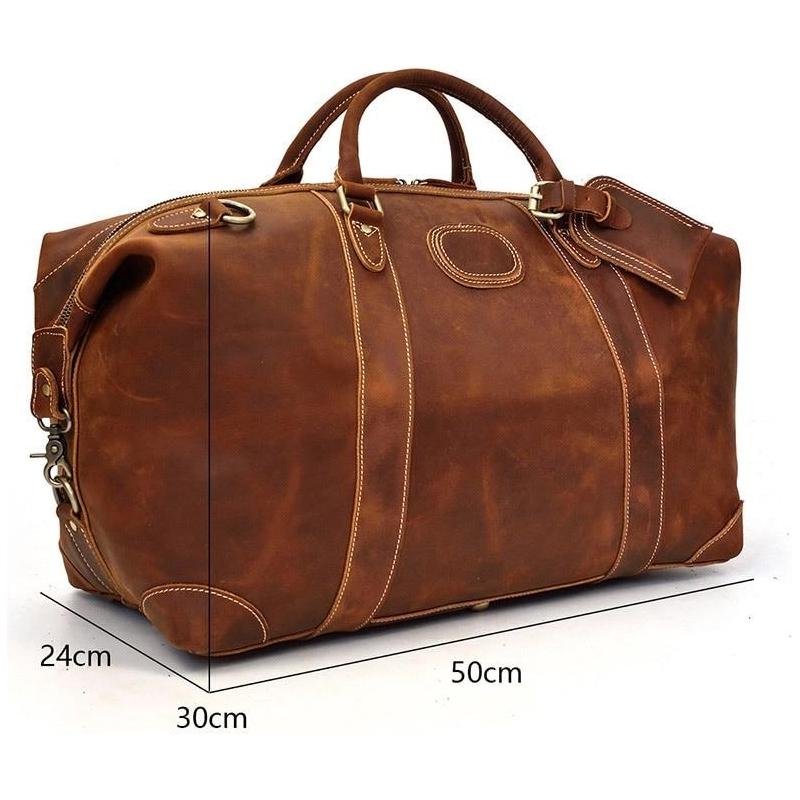 Eira Duffle Bag | Vintage Leather Weekender: The Pinnacle of Elegance