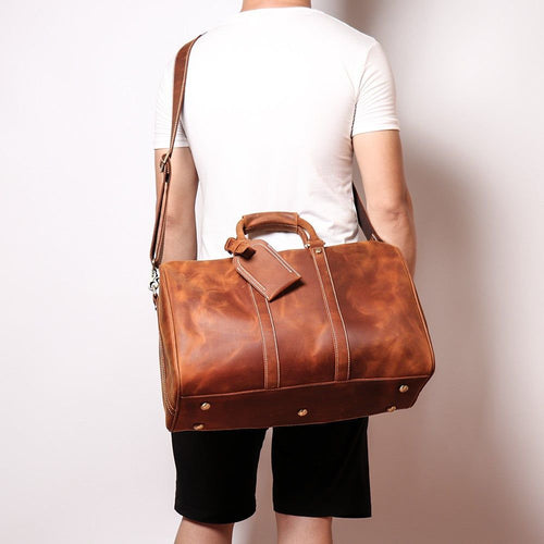 Load image into Gallery viewer, The Brandt Weekender | Exquisite Small Leather Duffle Bag
