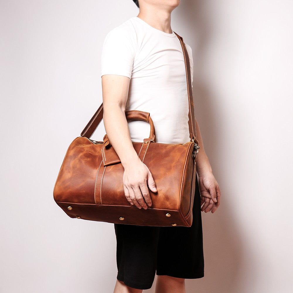 The Brandt Weekender | Exquisite Small Leather Duffle Bag