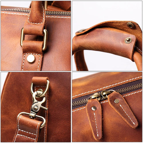 Load image into Gallery viewer, The Brandt Weekender | Exquisite Small Leather Duffle Bag
