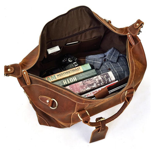 Load image into Gallery viewer, Eira Duffle Bag | Vintage Leather Weekender: The Pinnacle of Elegance
