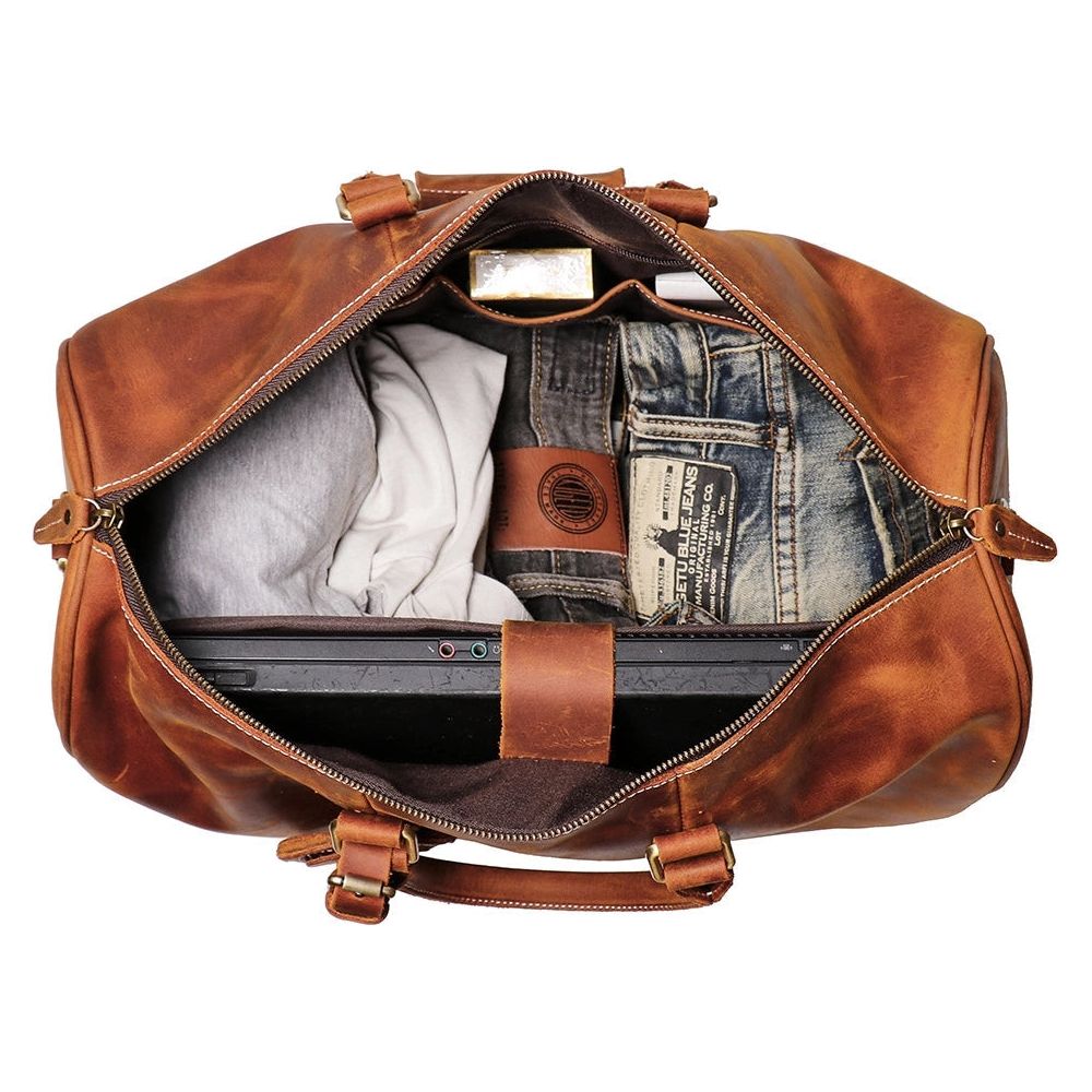 The Brandt Weekender | Exquisite Small Leather Duffle Bag