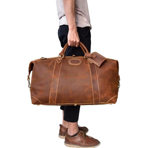 Load image into Gallery viewer, Eira Duffle Bag | Vintage Leather Weekender: The Pinnacle of Elegance
