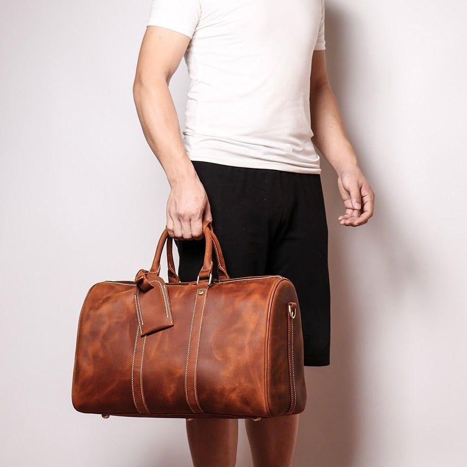 The Brandt Weekender | Exquisite Small Leather Duffle Bag