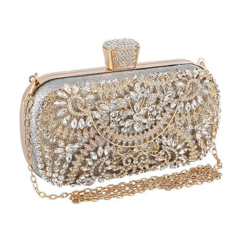 Load image into Gallery viewer, Diamond Evening Clutch Bag For Women Wedding Golden Clutch Purse Chain
