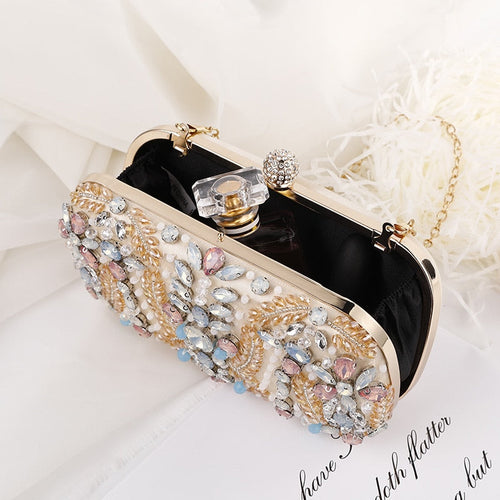 Load image into Gallery viewer, Crystal Clutch Bag for Wedding Party Luxury Rhinestone Clutch Purse
