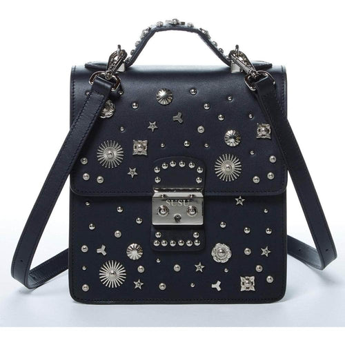 Load image into Gallery viewer, SUSU The Hollywood Backpack Purse Leather Black
