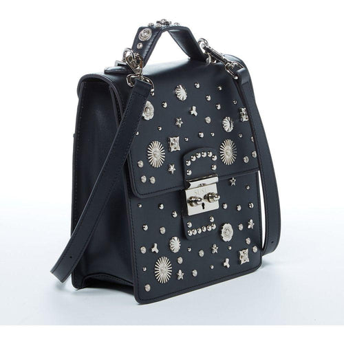 Load image into Gallery viewer, SUSU The Hollywood Backpack Purse Leather Black
