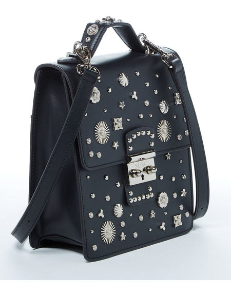 SUSU The Hollywood Backpack Purse Leather Black