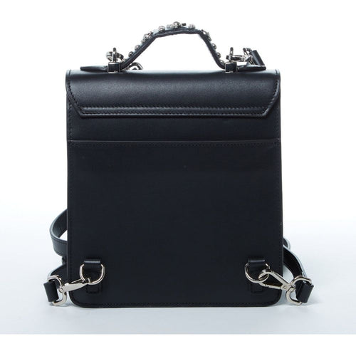 Load image into Gallery viewer, SUSU The Hollywood Backpack Purse Leather Black

