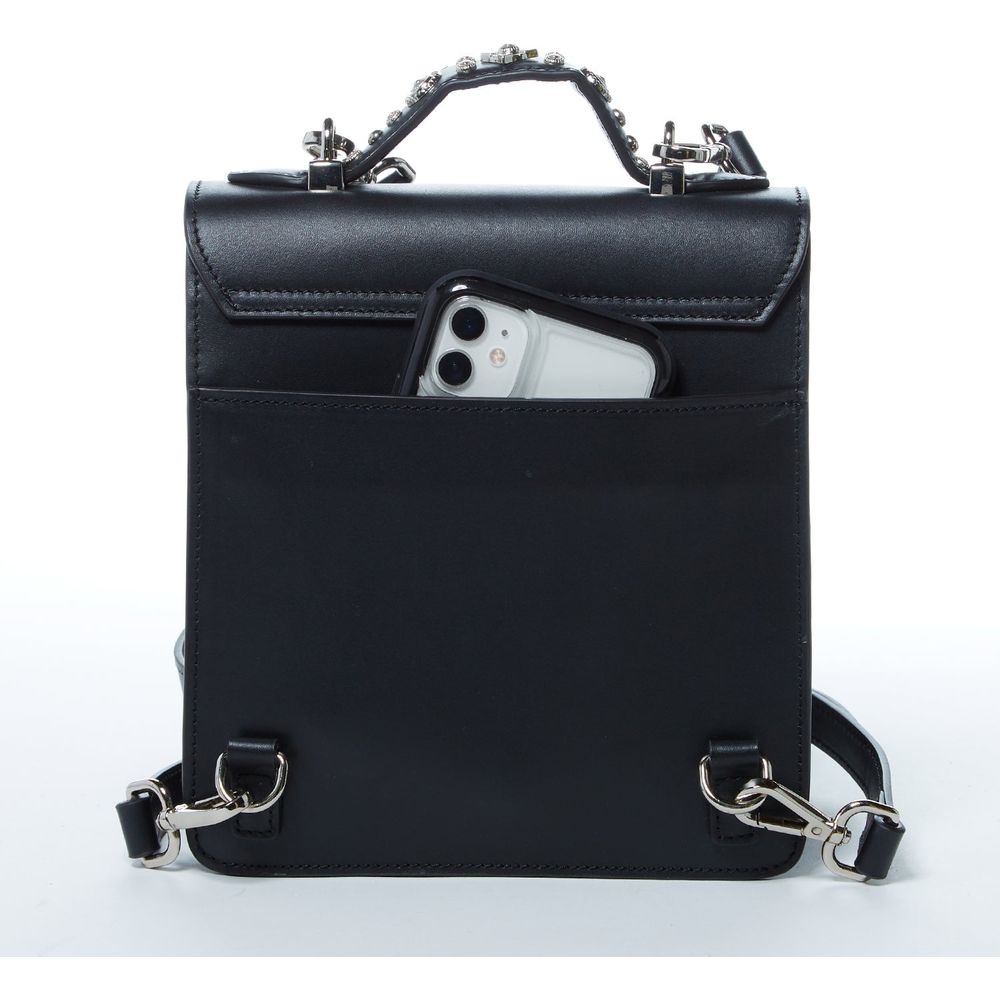 SUSU The Hollywood Backpack Purse Leather Black