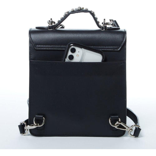 Load image into Gallery viewer, SUSU The Hollywood Backpack Purse Leather Black
