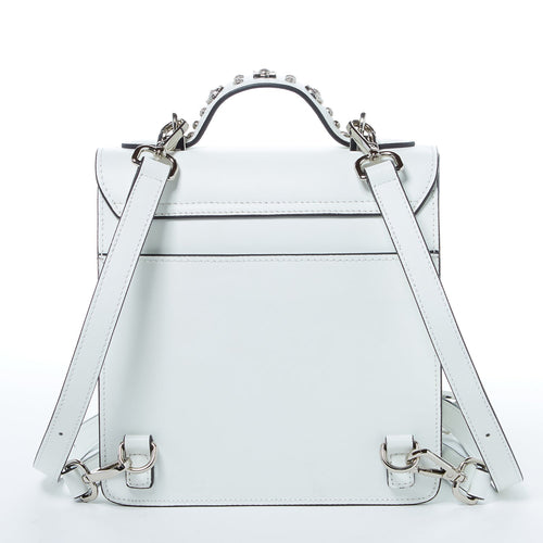 Load image into Gallery viewer, SUSU The Hollywood Backpack Leather Purse White
