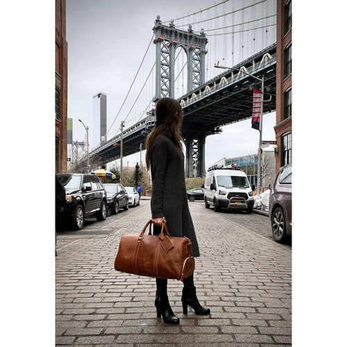 Load image into Gallery viewer, The Dagny Weekender | Large Leather Duffle Bag
