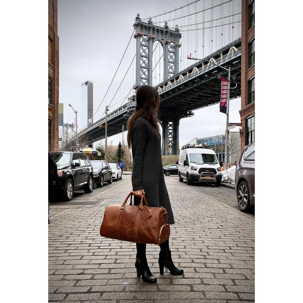 The Dagny Weekender | Large Leather Duffle Bag