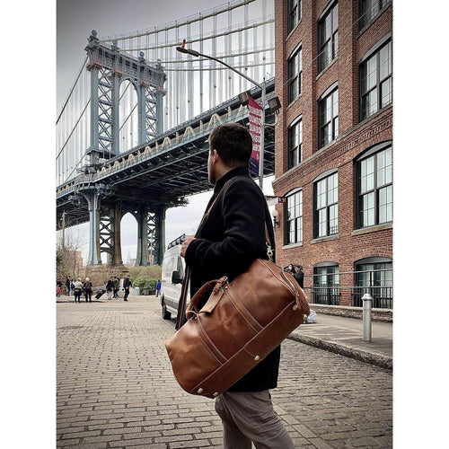 Load image into Gallery viewer, The Dagny Weekender | Large Leather Duffle Bag
