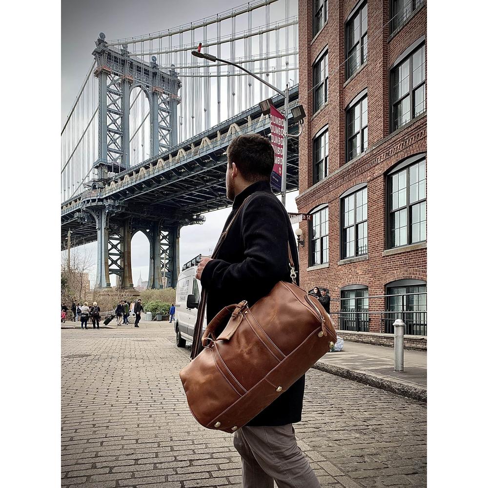 The Dagny Weekender | Large Leather Duffle Bag