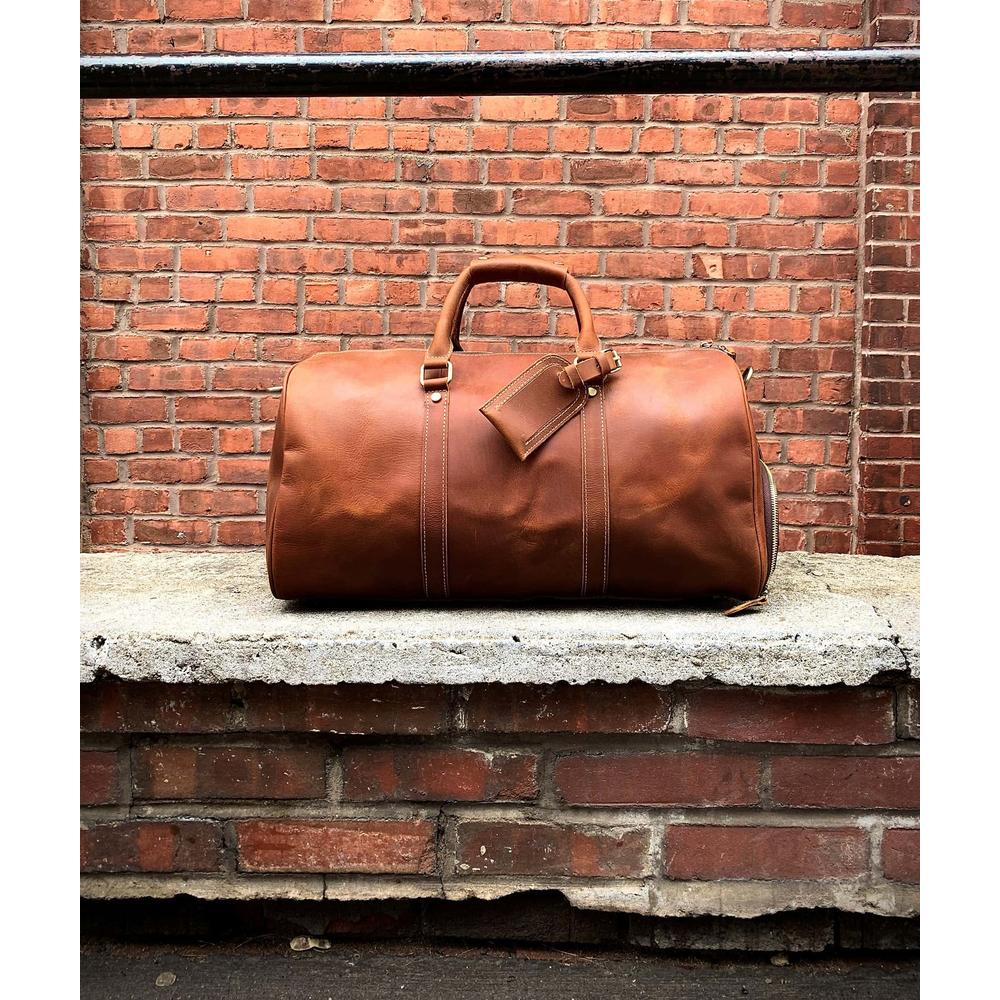 The Dagny Weekender | Large Leather Duffle Bag