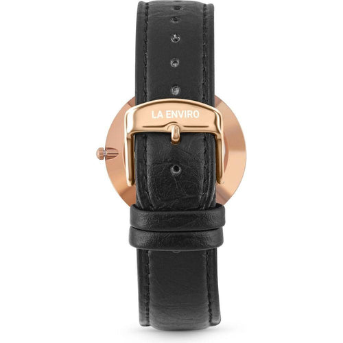 Load image into Gallery viewer, Rose Gold Marble Watch With Pineapple Leather Strap - A Touch of Luxury
