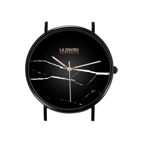 Load image into Gallery viewer, Black Marble Watch With Black Mesh Strap I 40 MM
