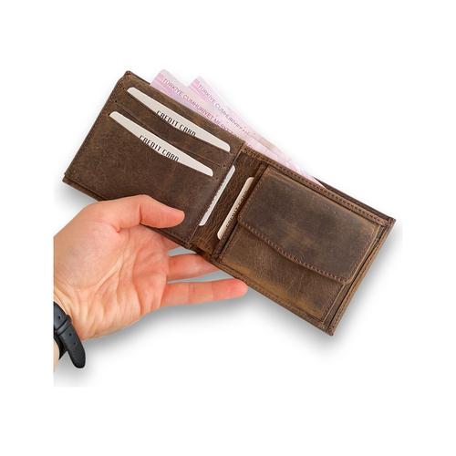 Load image into Gallery viewer, Zendar - Genuine Leather Classic Trifold Men&#39;s Wallet
