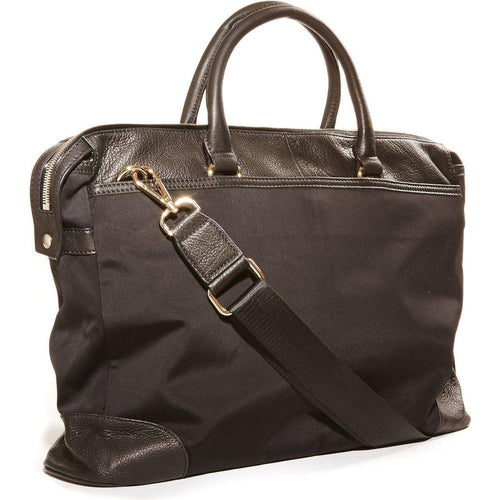 Load image into Gallery viewer, Jacki Easlick Black Nylon Briefcase: A Fusion of Style and Sophistication
