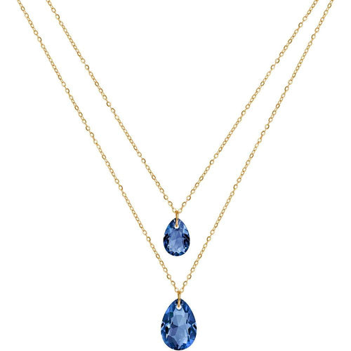 Load image into Gallery viewer, Facet Pear Pendant Necklace JS.0051-0
