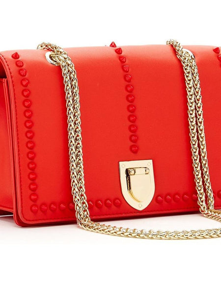 SUSU The Josie Red Leather Purse with Chain