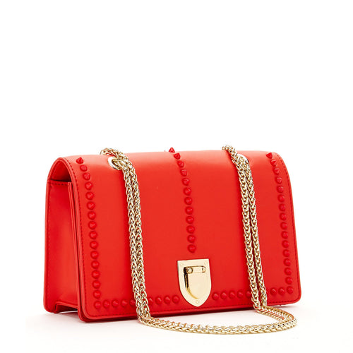 Load image into Gallery viewer, SUSU The Josie Red Leather Purse with Chain
