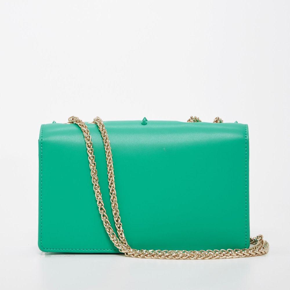 Josie Green Leather Bag with Chain Strap - A Touch of Luxe Elegance