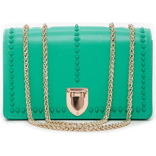 Load image into Gallery viewer, Josie Green Leather Bag with Chain Strap - A Touch of Luxe Elegance
