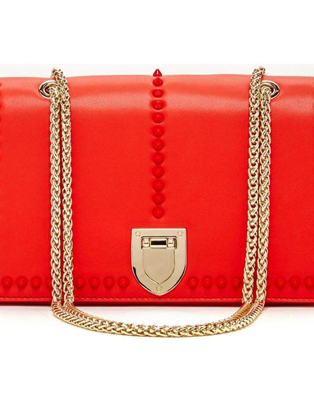 SUSU The Josie Red Leather Purse with Chain